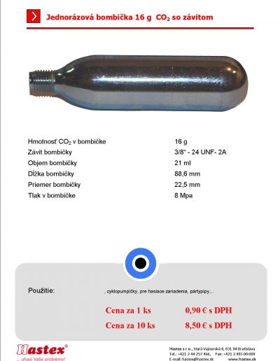 16 g bombička so závitom